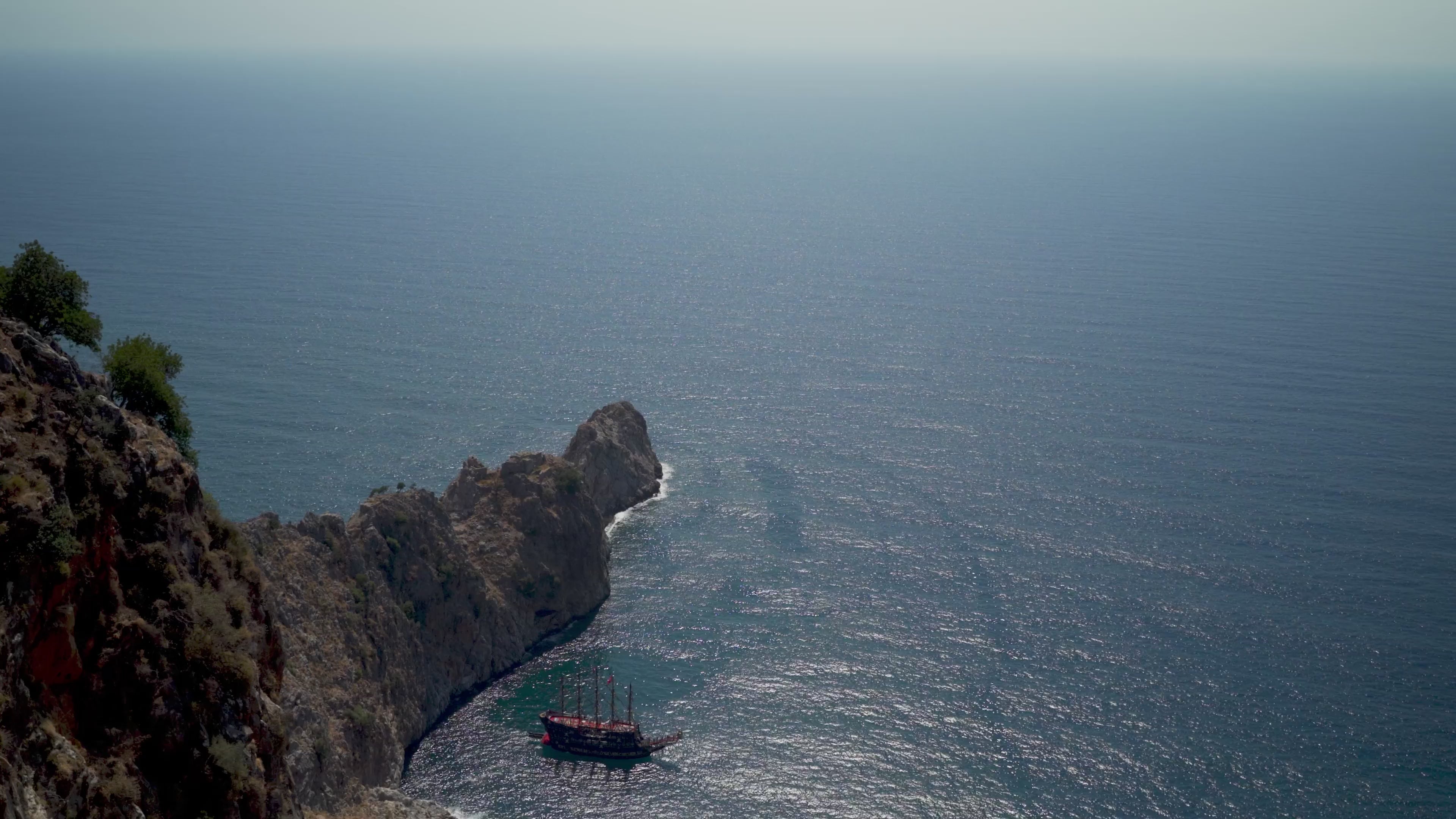 A Ship Sailing Out To Sea